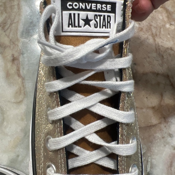 Gold shimmer converse all star - Picture 3 of 3